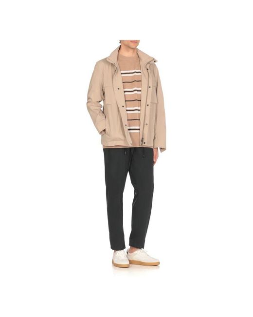 Peserico Baumwolljacke Mit Abnehmbarer Kapuze in Natural für Herren