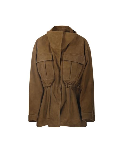 Rohe Brown Leather Jackets