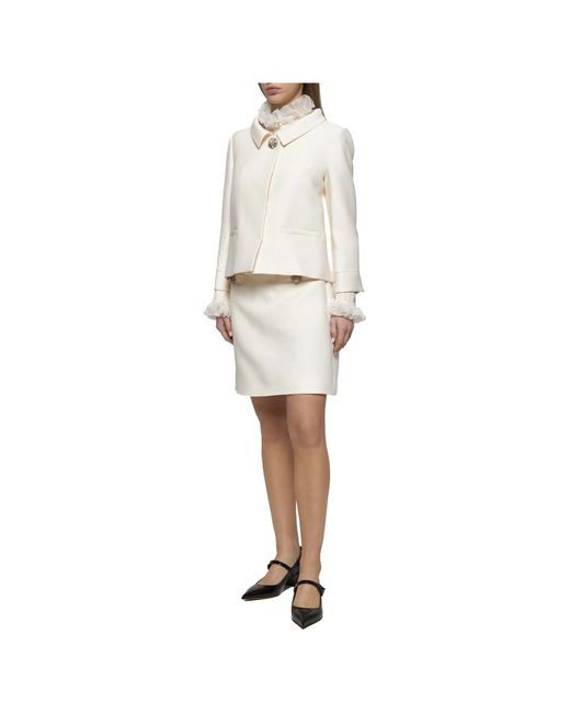 Valentino White Short Skirts