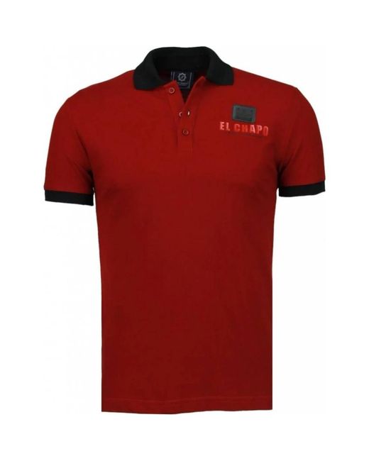 Local Fanatic Red Polo Shirts for men