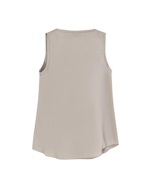 Brunello Cucinelli Gray Sleeveless Tops