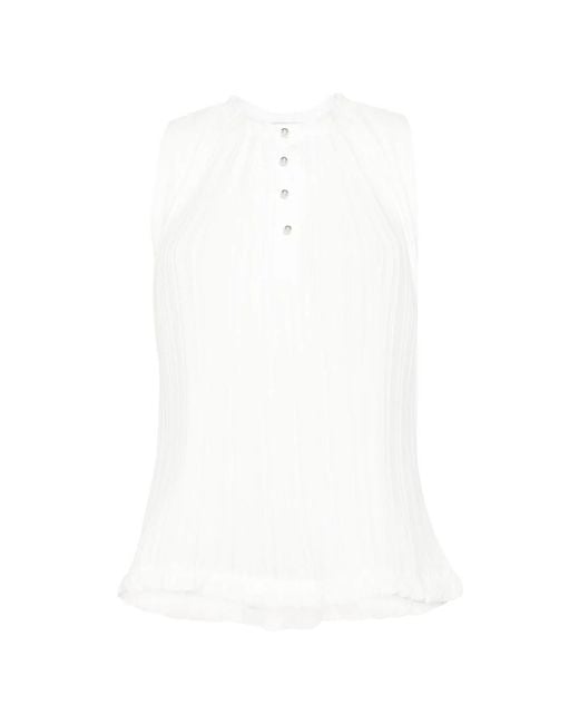 Lanvin Sleeveless Tops in het White