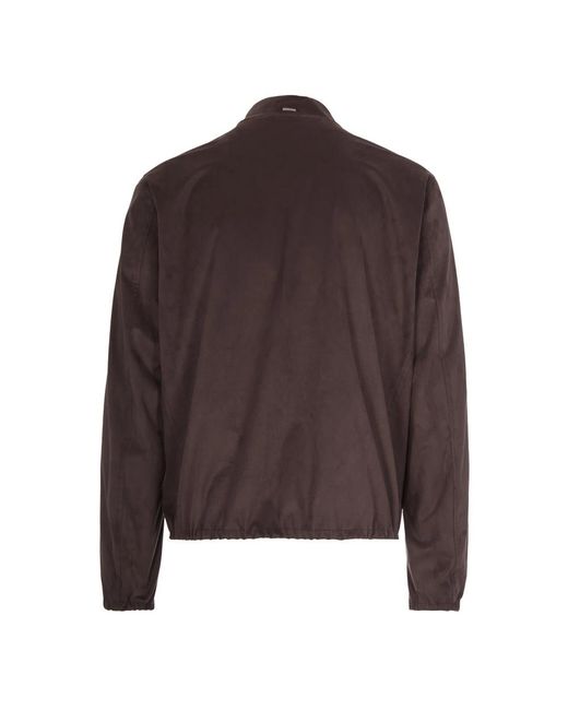 Herno Suede Effect Jacket in het Brown voor heren