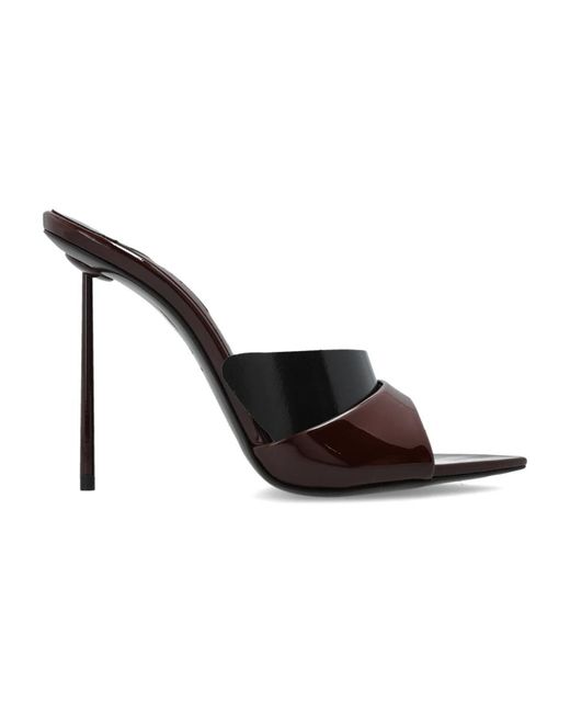 Le Silla Black Heeled Mules