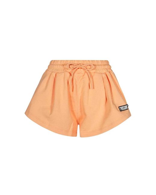 MSGM Orange Baumwoll-Shorts Mit Elastischem Bund