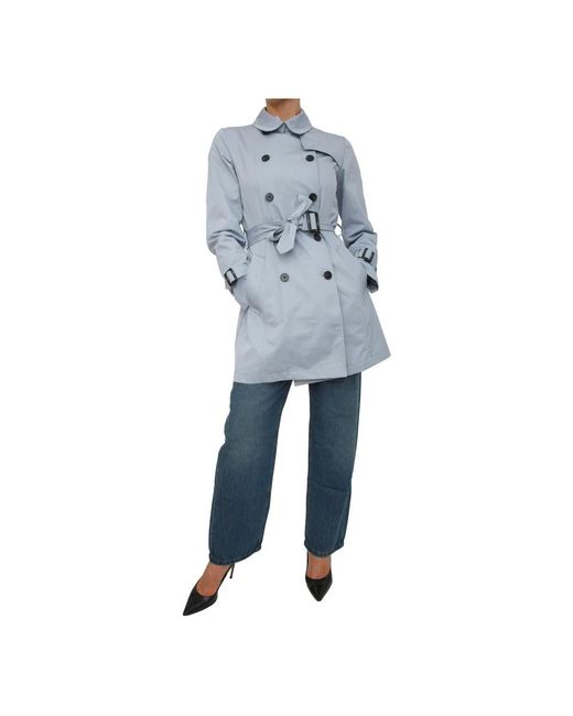 Marella Blue Trench Coats
