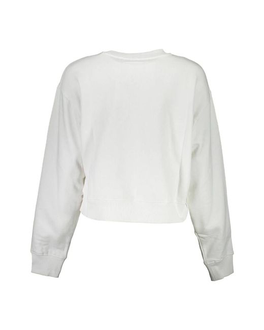 Guess Witte Sweatshirt Met Print En Lange Mouwen in het White