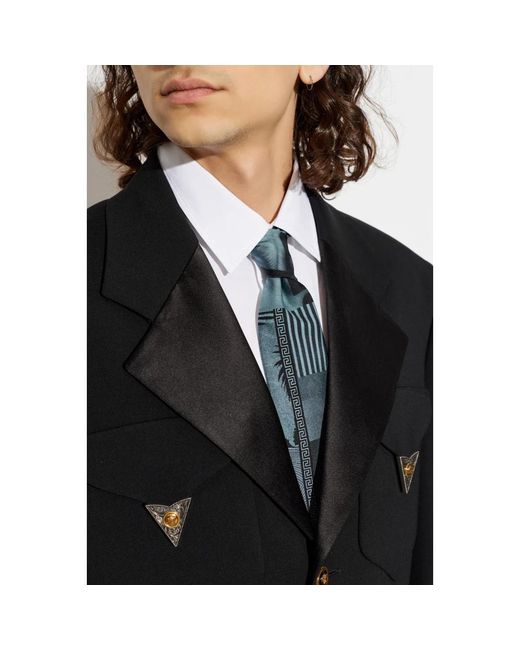 Ties Versace pour homme en coloris Gray