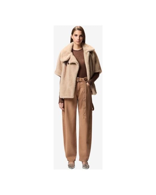 Pinko Brown Loose Fit Jeans