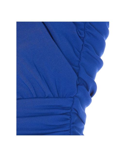 Balmain Blue Blau ärmelloses oberteil mit rückenreißverschluss
