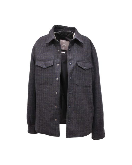 Mazzarelli Jassen ,Blauw ,Wol Cortina Jack Blauw/Grijs Wol/Polyester in het Black voor heren