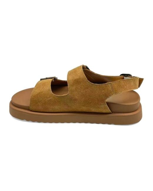 Santino Milano Brown Flat Sandals
