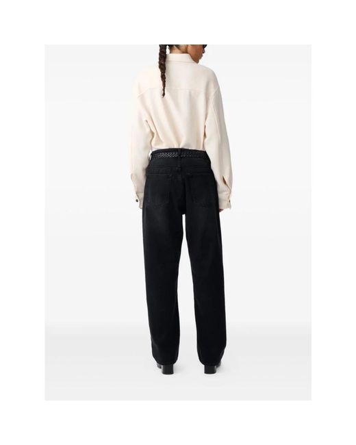Studio Nicholson Overhemden ,Wit ,Witte Button-Up Overhemd Lange Mouw in het Natural