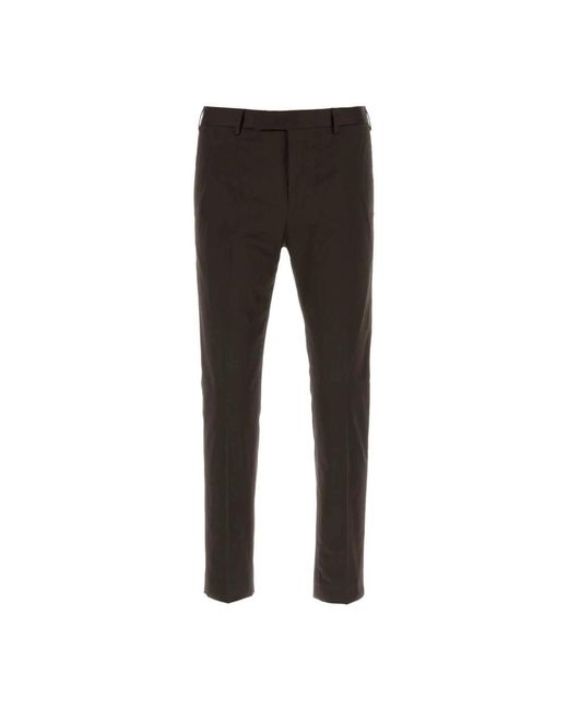 PT Torino Black Slim-Fit Trousers for men