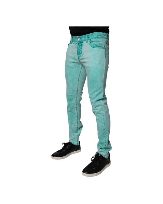 Dolce & Gabbana Blue Skinny Jeans for men