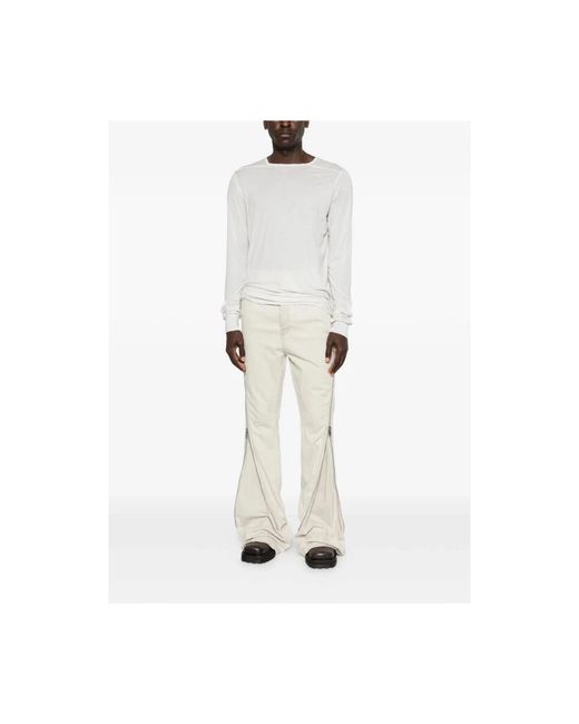Rick Owens White Long Sleeve T-Shirts for men