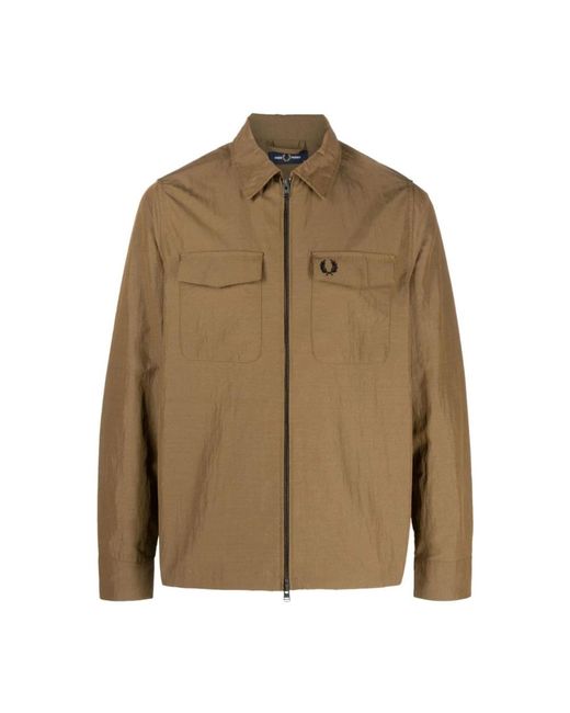 Fred Perry Green Light Jackets for men