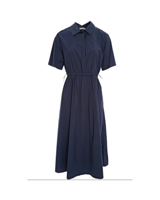 Herno Blue Shirt Dresses