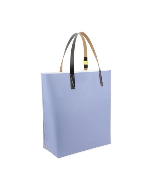 Marni Gestreept Geometrische Schoudertas in het Blue voor heren