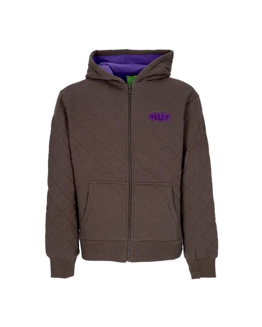 Huf Brown Zip-Throughs for men