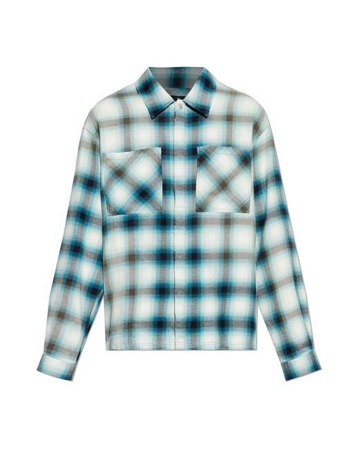 Represent Sun Bleached Flanellhemd in Blue für Herren