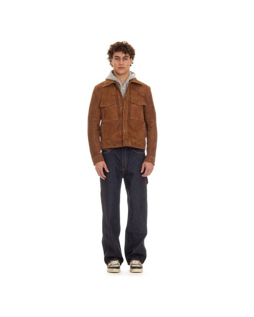 Salvatore Santoro Brown Light Jackets for men
