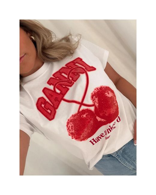 Ganni White T-Shirts