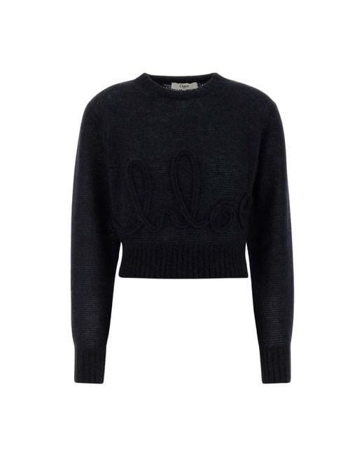 Chloé Black Round-Neck Knitwear