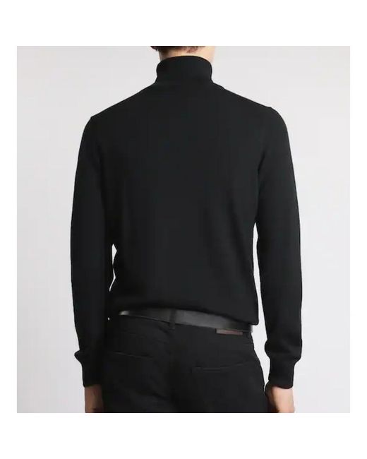 Fay Turtleneck Trui in het Black voor heren