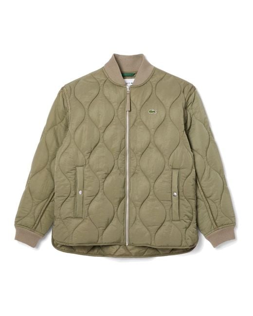 Lacoste Wasserabweisende badge jacke grün in Green für Herren
