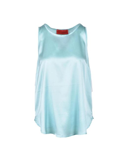 Sleeveless Tops di Wild Cashmere in Blue