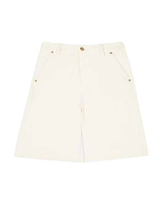 Denim bermuda shorts Ba&sh de color White