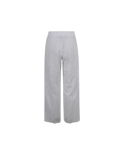 Ermanno Scervino Gray Wide Trousers