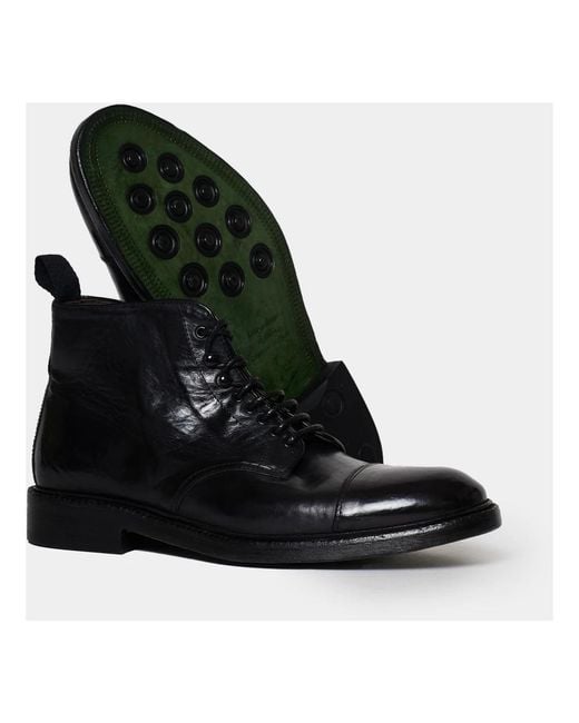 Stivaletti in pelle nera di Green George in Black da Uomo