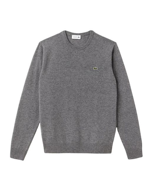 Lacoste Gray Round-Neck Knitwear for men