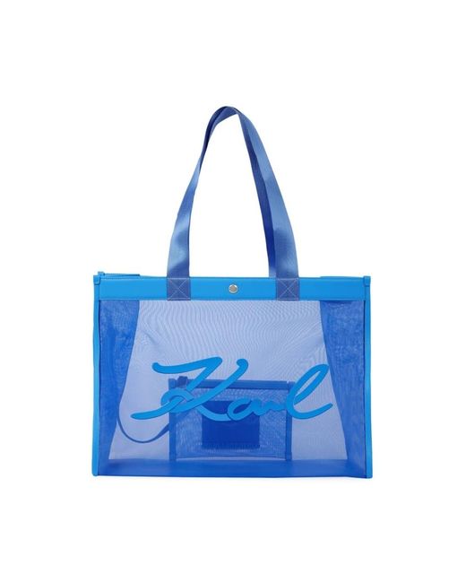 Karl Lagerfeld Blue Shopping Bags