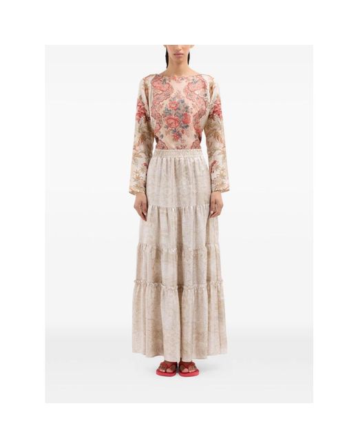 Pierre Louis Mascia Pink Maxi Skirts
