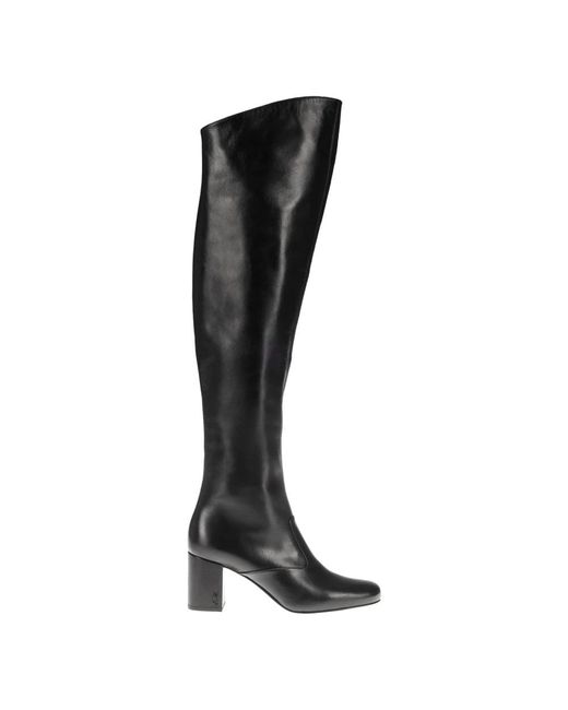Saint Laurent Black Over-Knee Boots