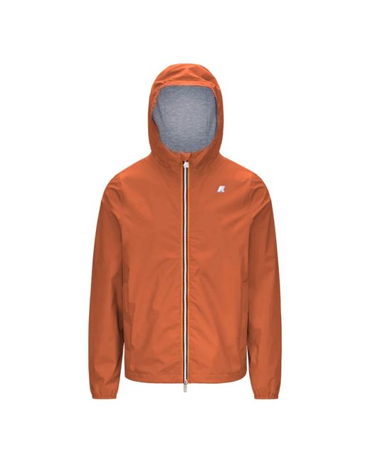 K-Way Orange Rain Jackets for men