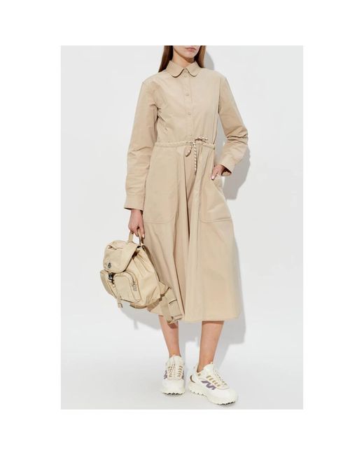 Moncler Natural Shirt Dresses