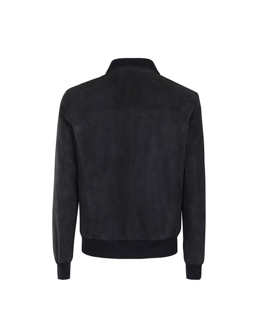 Stewart Blue Leather Jackets for men
