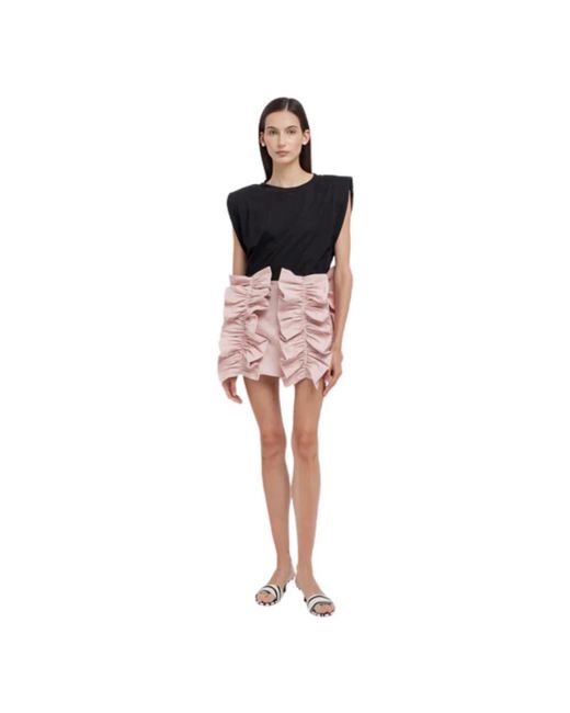 WEILI ZHENG Pink Short Skirts
