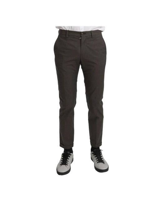 Dolce & Gabbana Broeken ,Bruin ,Katoen Bruine Casual Katoenen Broek in het Black voor heren