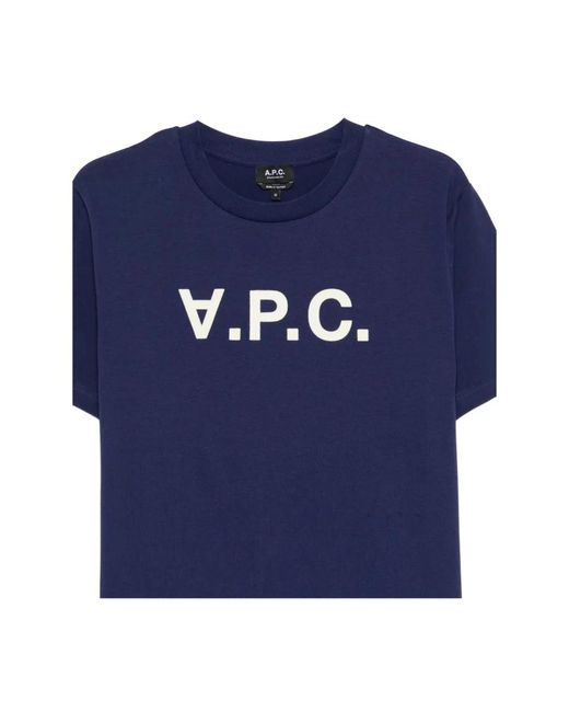 A.P.C. Blue T-Shirts for men