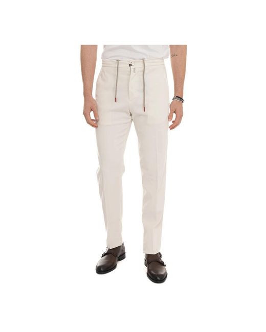 Kiton Natural Slim-Fit Trousers for men