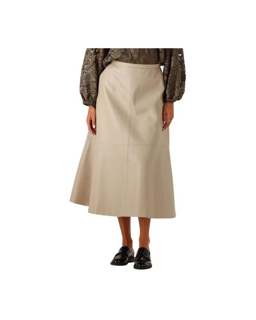 Summum Rokken Faux Leather Rok in het Natural