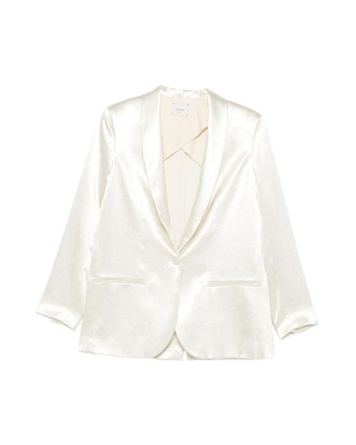 Alysi Jassen ,Wit ,Nylon Blazer in het White