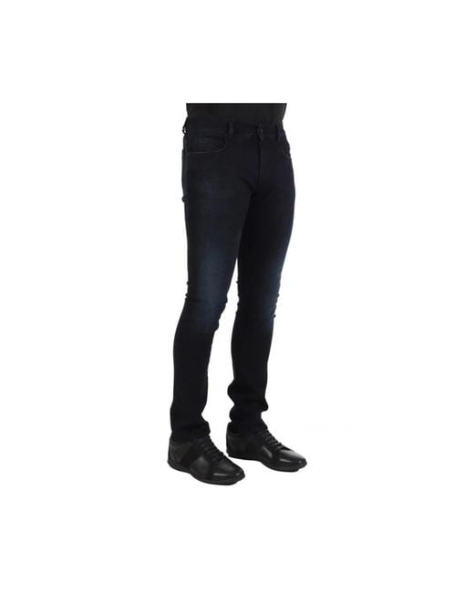 Trussardi Black Slim Fit Jeans for men