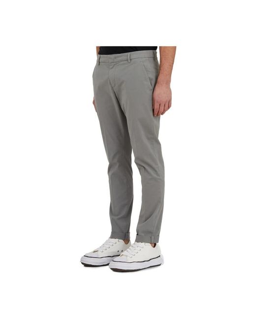 Dondup Gray Slim-Fit Trousers for men