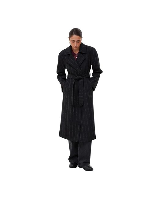 Belted Coats di ESTRO in Black